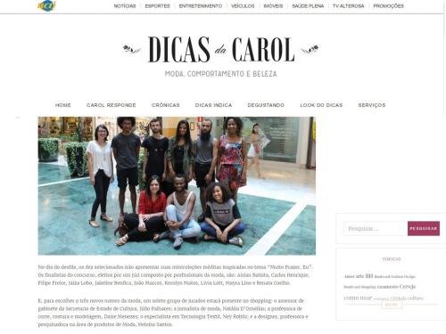 Divulgação Site “Dicas da Carol”